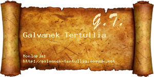 Galvanek Tertullia névjegykártya